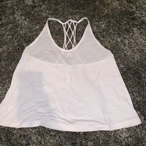 White Lululemon razorback tank top! Size 8